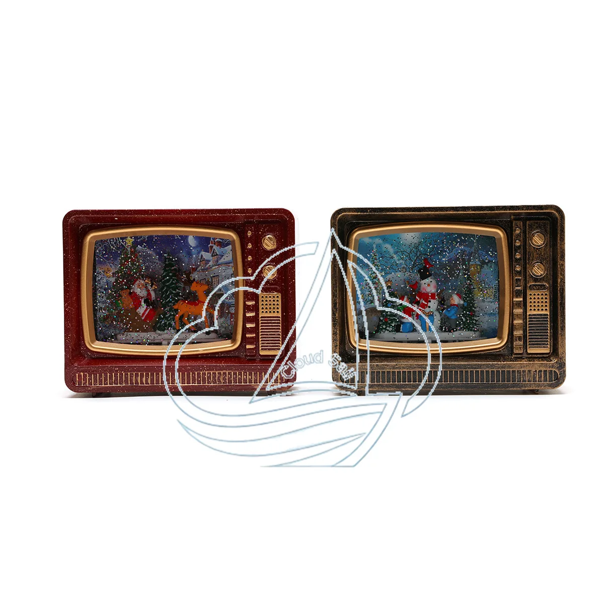 

Рождественская музыкальная шкатулка с наполнителем воды и ночником, украшение в виде снежинки, украшение для дома, подарочная музыкальная шкатулка