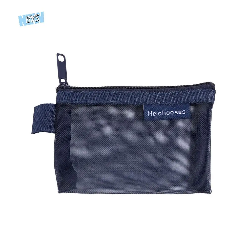 

Change Storage Bag Mesh Coin Bags Lipstick Cosmetic Bag Coin Money Bags Mini Coin Purse Sanitary Napkin Storage Bag Solid Color