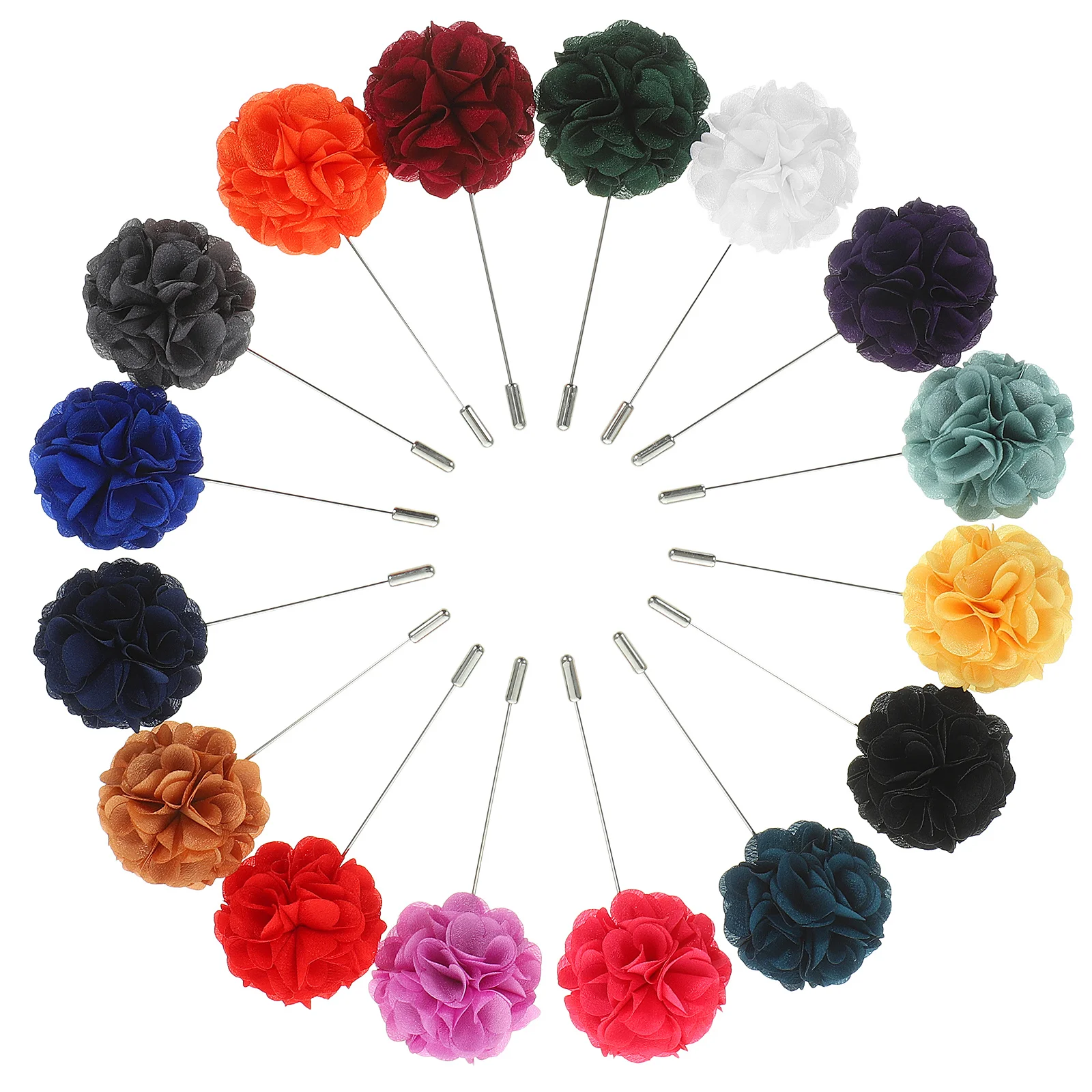 16 Stuks Mannen Pak Revers Pin Bloem Modellering Broche Elegante Kraag Broche Pak Corsage Decor Accessoire Revers