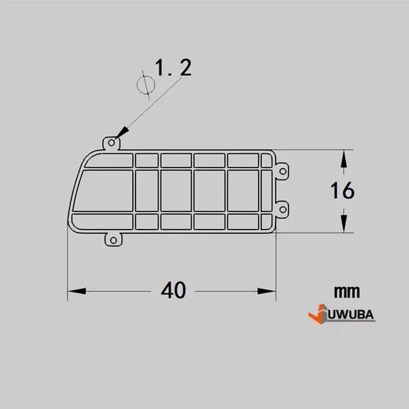 JUWUBA 1 Pair Simulation Metal Network Light Stand for 1/14 Tamiya RC Truck Car Iveco 480 Diy Parts Toys