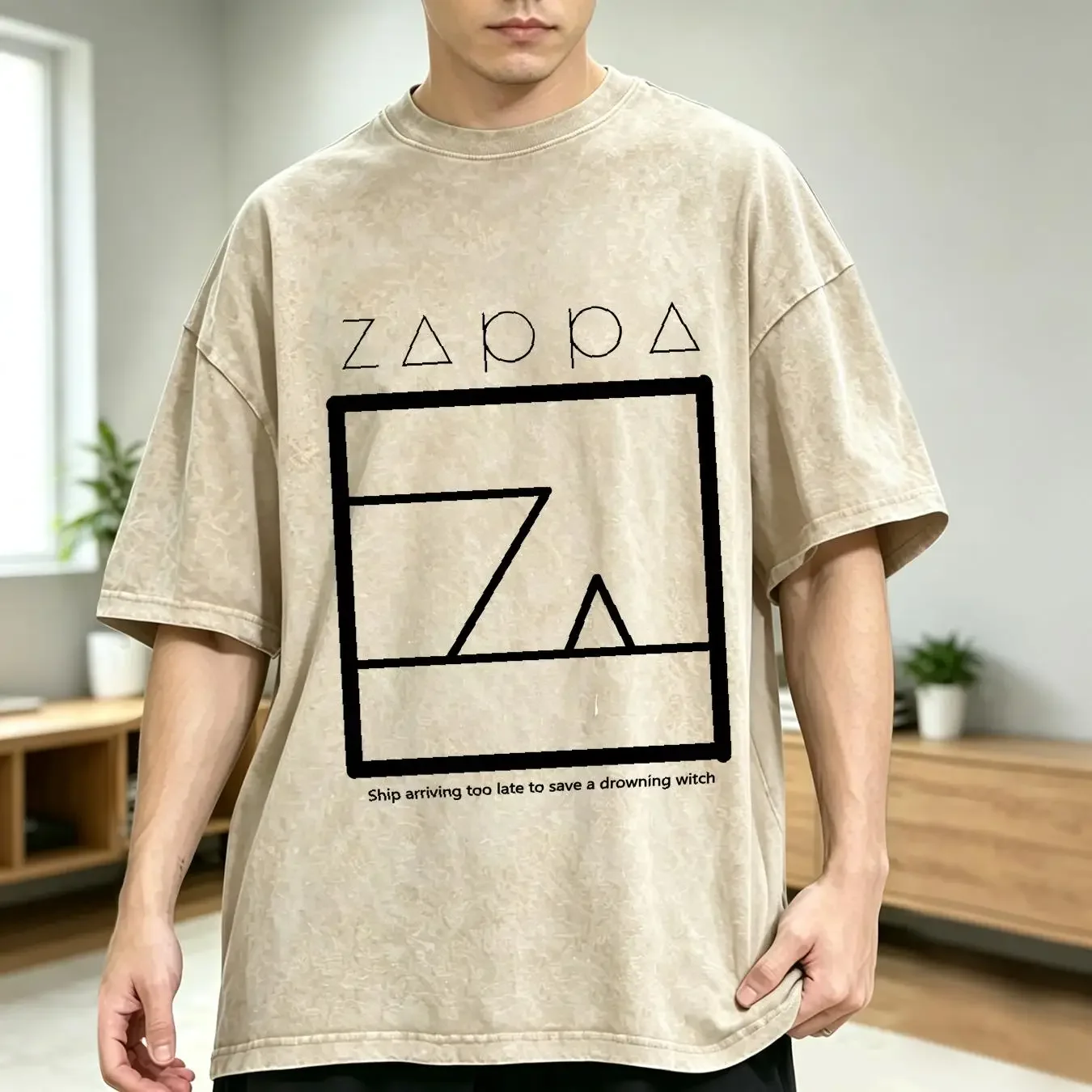 washed T Shirt Ship Arriving Too Late to Save a Drowning Witch Frank Zappa Valley Girl long or short sleeves vintage Washed