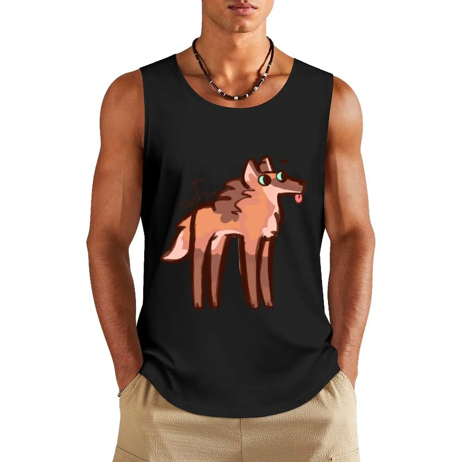 

Maned wolf derp Tank Top fashion 2025 man Men's vest Men's cotton t-shirt new in tops & t-shirt