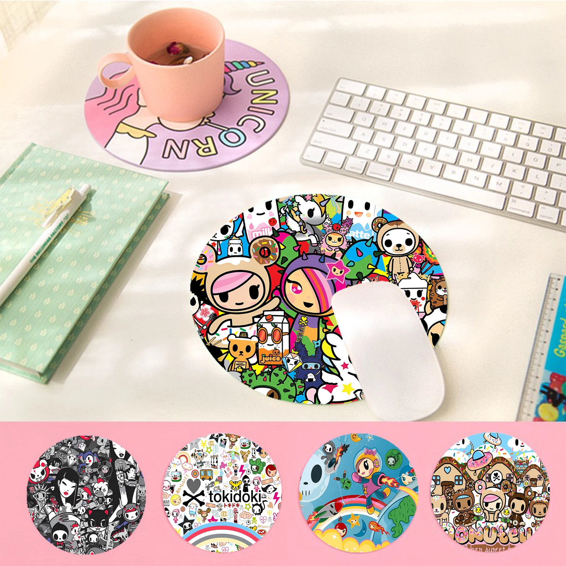 T-Tokidoki Mousepad Rubber Small Speed Version Game Computer Keyboard Office Table Mat PC Laptop Mouse Mat Writing Desk Mats