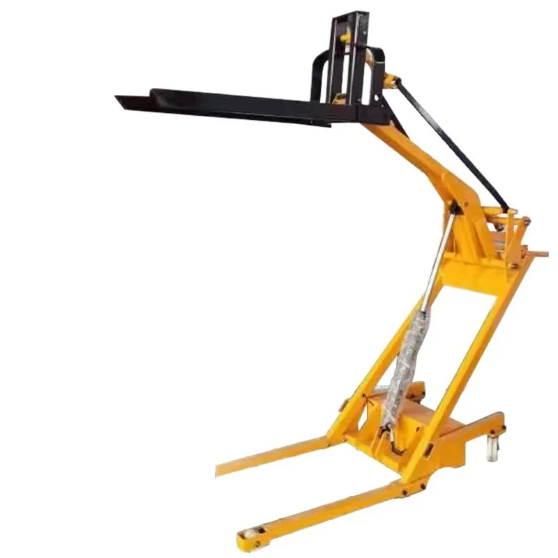 Carretilla Elevadora Eléctrica Portátil con Manivela, Pequeña Carretilla Hidráulica para Carga y Descarga, Carretilla Manual, Carretilla Apiladora, Directo de Fábrica