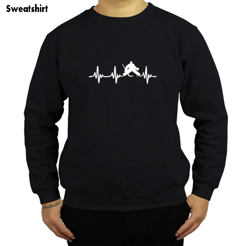 

Hockeyer Goalieer Heartbeat Popular Tagless hoodie men cotton hoodies euro plus size drop shipping sbz8308