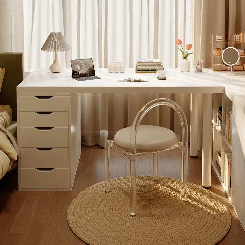 Cream Wind Bedroom Desk Dresser Integrated Household Desk Computer Desk Girls Office Study Workbench