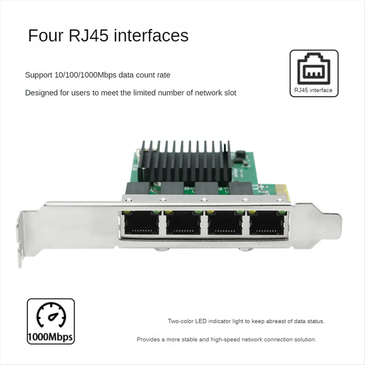 

Сетевая карта A43M с 4 портами PCI Express X1 на RJ45, чип RTL8111H, 10/100/1000 Мбит/с, гигабитный Ethernet, для настольных ПК