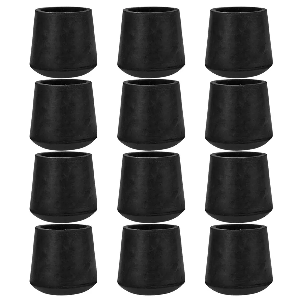 12Pcs Anti-Slip Trampoline Foot Pads Rubber Leg Covers for Stability Shock Absorption Noise Reduction Wear Resistant Universal