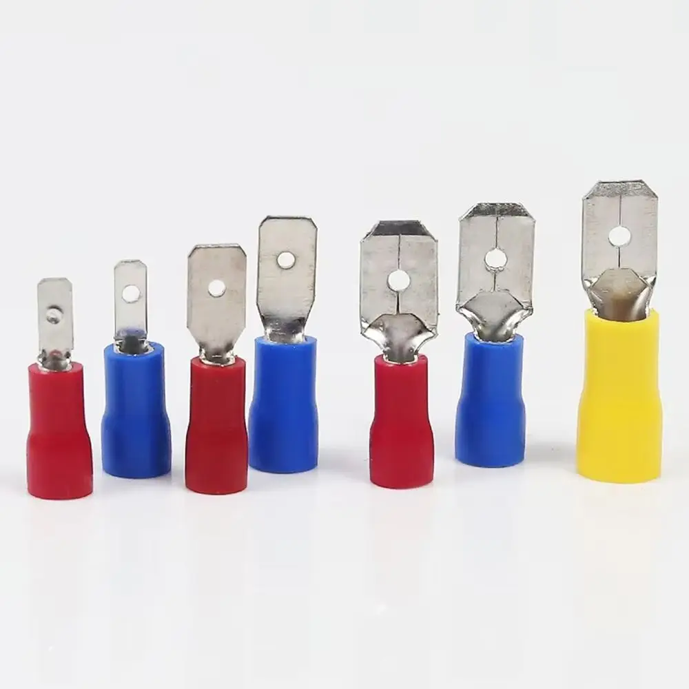 50Pcs 2.8/4.8/6.3mm Wire Connectors Insulated Female/Male Electrical Crimp Terminal FDD/MDD1.25/2/5.5 Spade Quick Disconnects