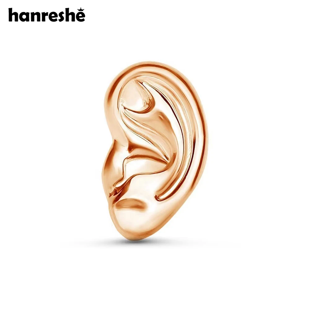 Hanreshe High Reduction Ears Brooch Medical ENT Lapel Coat Badge Pins Otology Jewelry Collection Decoration for Doctors Nurses