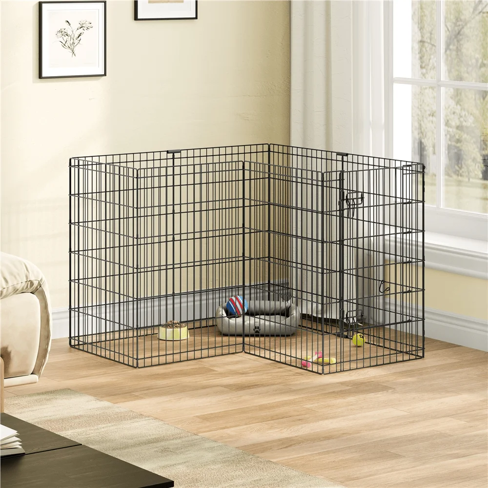 

1PC Modern Pet Playpen Foldable Exercise Barrier With Door For Indoor Outdoor