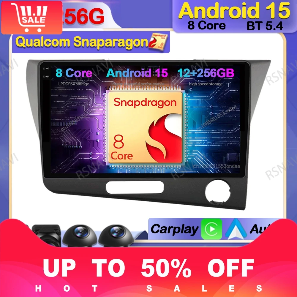 راديو السيارة أندرويد 15 لهوندا CR-Z 1 CRZ LHD RHD 2010 - 2016 ستيريو GPS 4G LTE اللاسلكية Carplay السيارات الوسائط المتعددة DSP QLED DVD BT #1