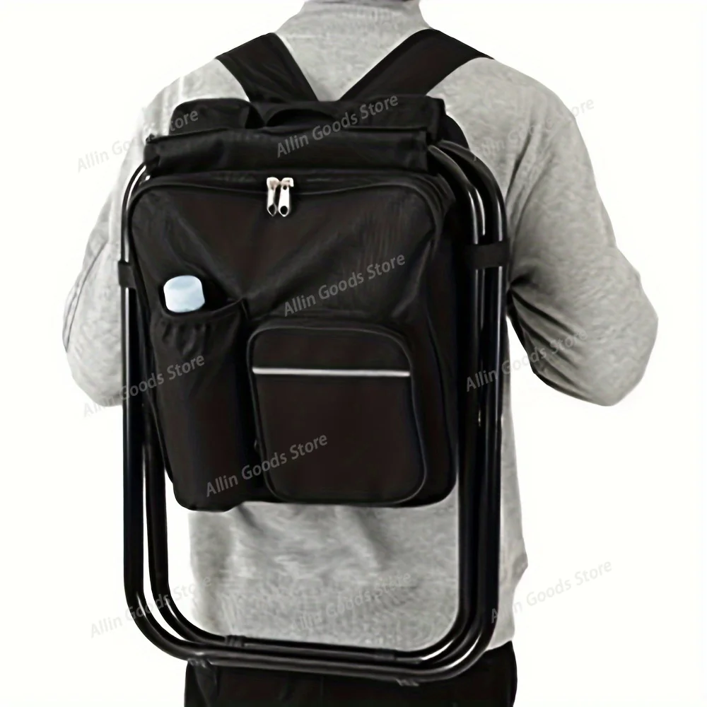 Multifunctional Portable Outdoor Backpack Stool Foldable Insulated Cooler Bag Fishing Beach Camping Chair