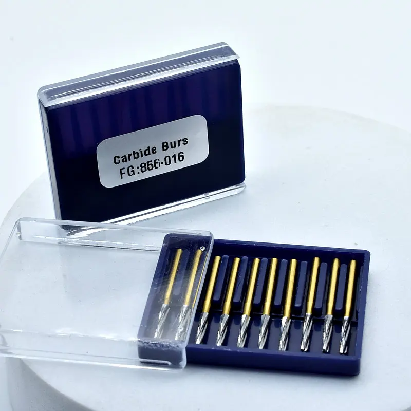 

10 шт. стоматологические боры высокоскоростной стоматологический продукт стоматологическая лаборатория твердосплавные боры FG856 Бесплатная доставка