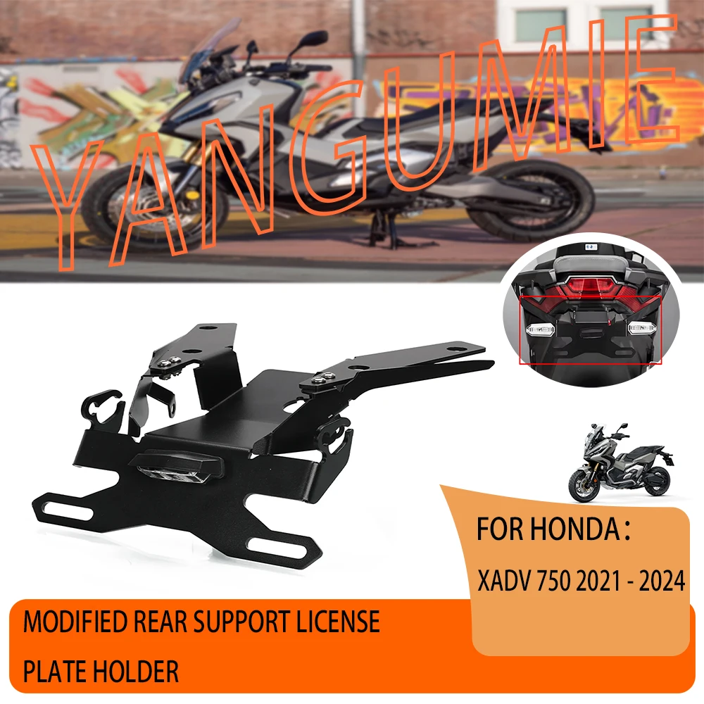 

For HONDA X-ADV 750 XADV 2021-2024 2023 2022Accessories Rear License Plate Holder Bracket Support Fender Eliminator Registration