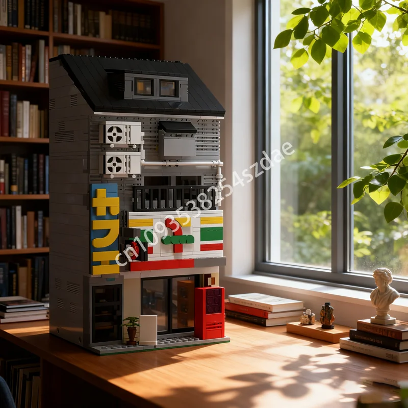 

1236 шт. MOC японский круглосуточный магазин модульная модель строительные блоки сборка DIY игрушки креативные рождественские подарки идея образование