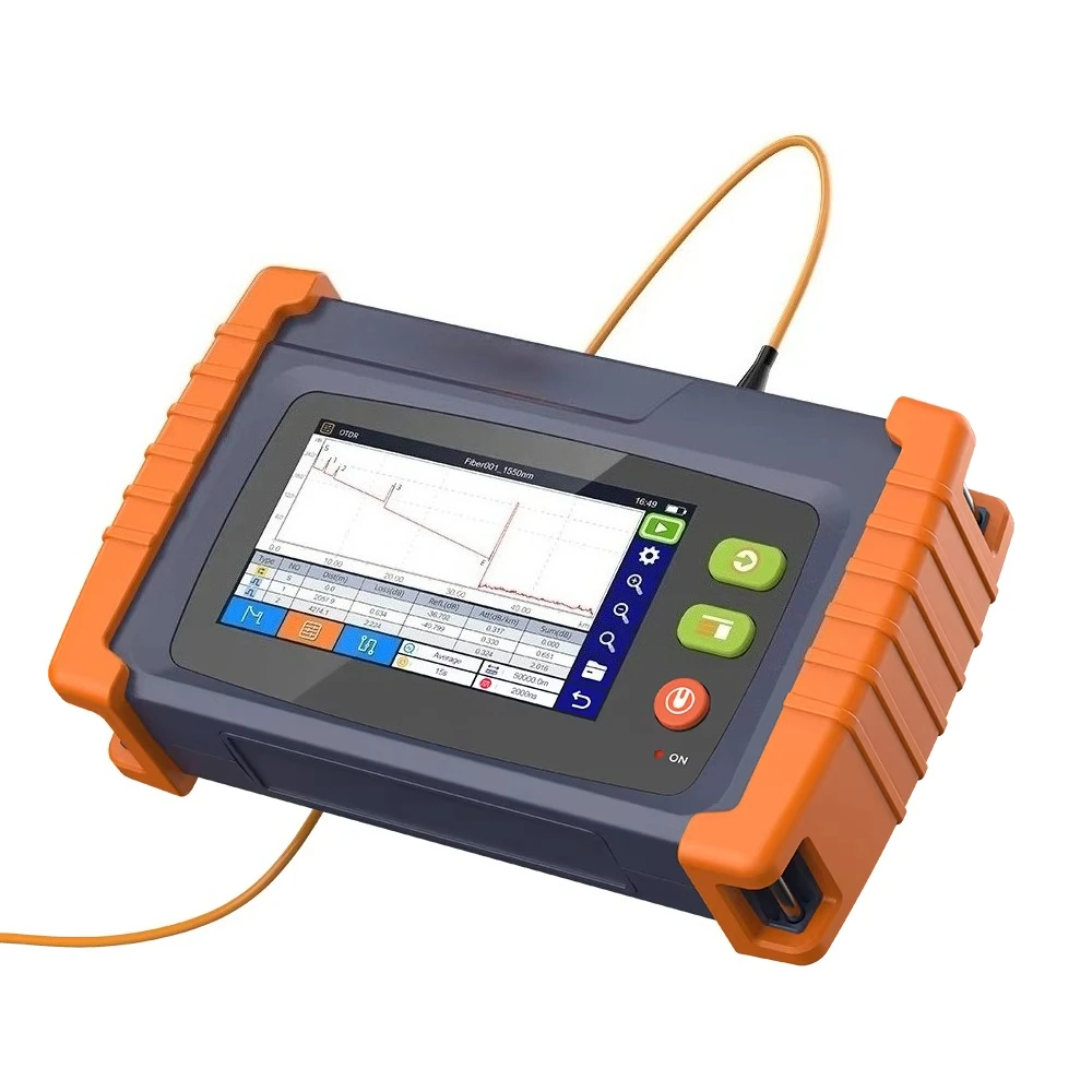 Optical Fiber OTDR 1310/1550/1625nm Cable Tester 7 Inch Screen Optical Time Domain Reflectometer Fiber Optic Equipment QX43