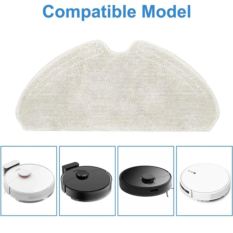 A93E-12 Pack Replacement Mop Pads For Dreame D10S, D10S PRO, D9 Max, F9 PRO Robot Vacuum Cleaner, Washable Reusable Mop Pad