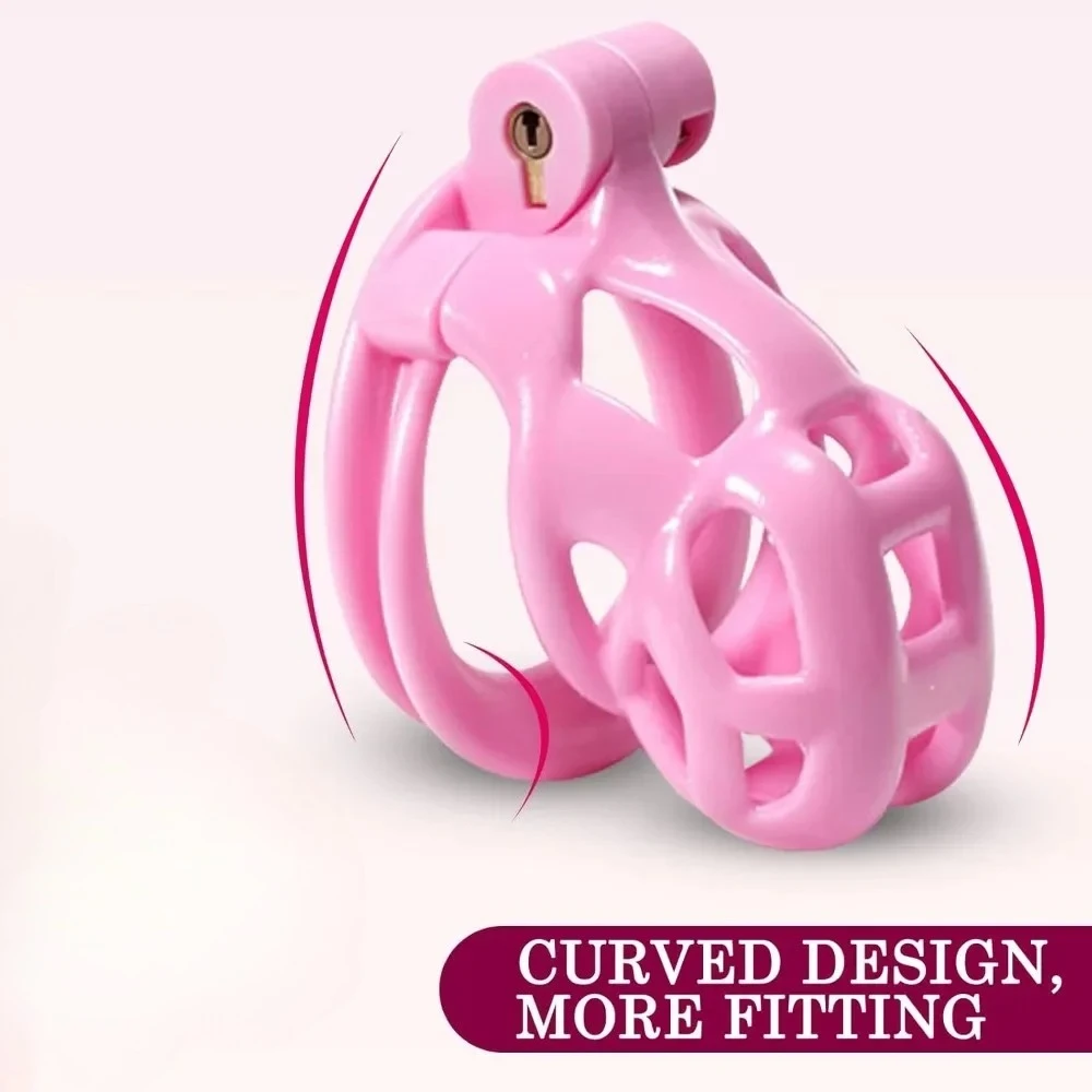 3D Printing Chastity Cage Curve Rings Fidelity Cage Extreme Micro Cock Cage Hentai Invisible Sex Toy for Male SM Sex Game - view 4