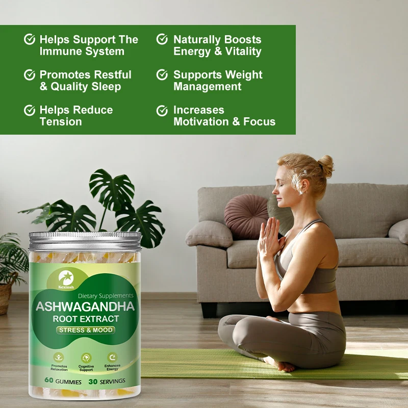 Ashwagandha Gummies  South Africa Drunken Eggplant Soft Candy Supports Calm Mood, Relaxation and Cognitive Support