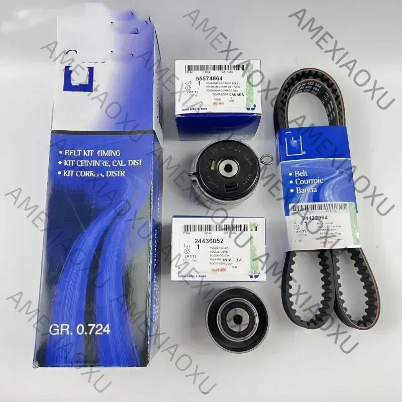 1set Timing Belt Kit For Chevrolet Aveo Aveo5 Sonic Cruze Pontiac Saturn 1.6L 1.8L 55574864 24436052 24422964 95516740