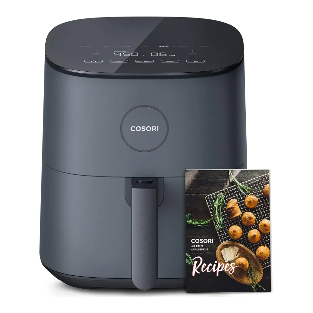 

Air Fryer 5 Qt, Max 450F for Juicy Meat, Veggies, Frozen Food, Glass Touch Panel, 130+ In-App Recipes, Little to No Oil