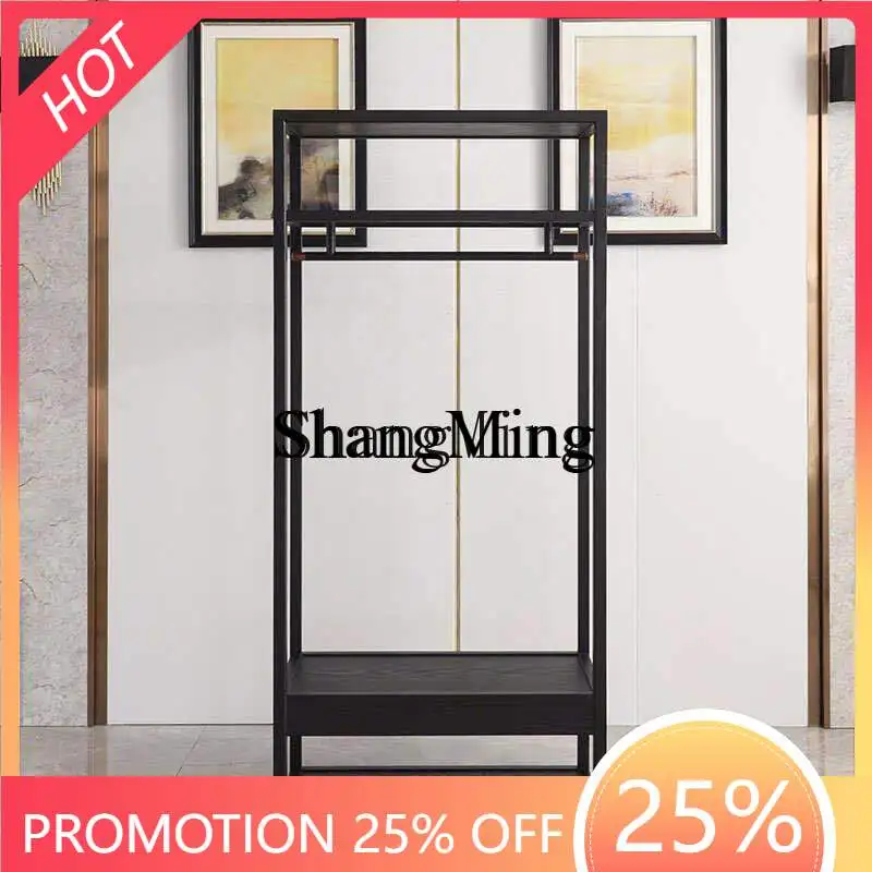 FG good-looking  new Chinese coat rack zen solid wood floor-to-ceiling bedroom room hanger