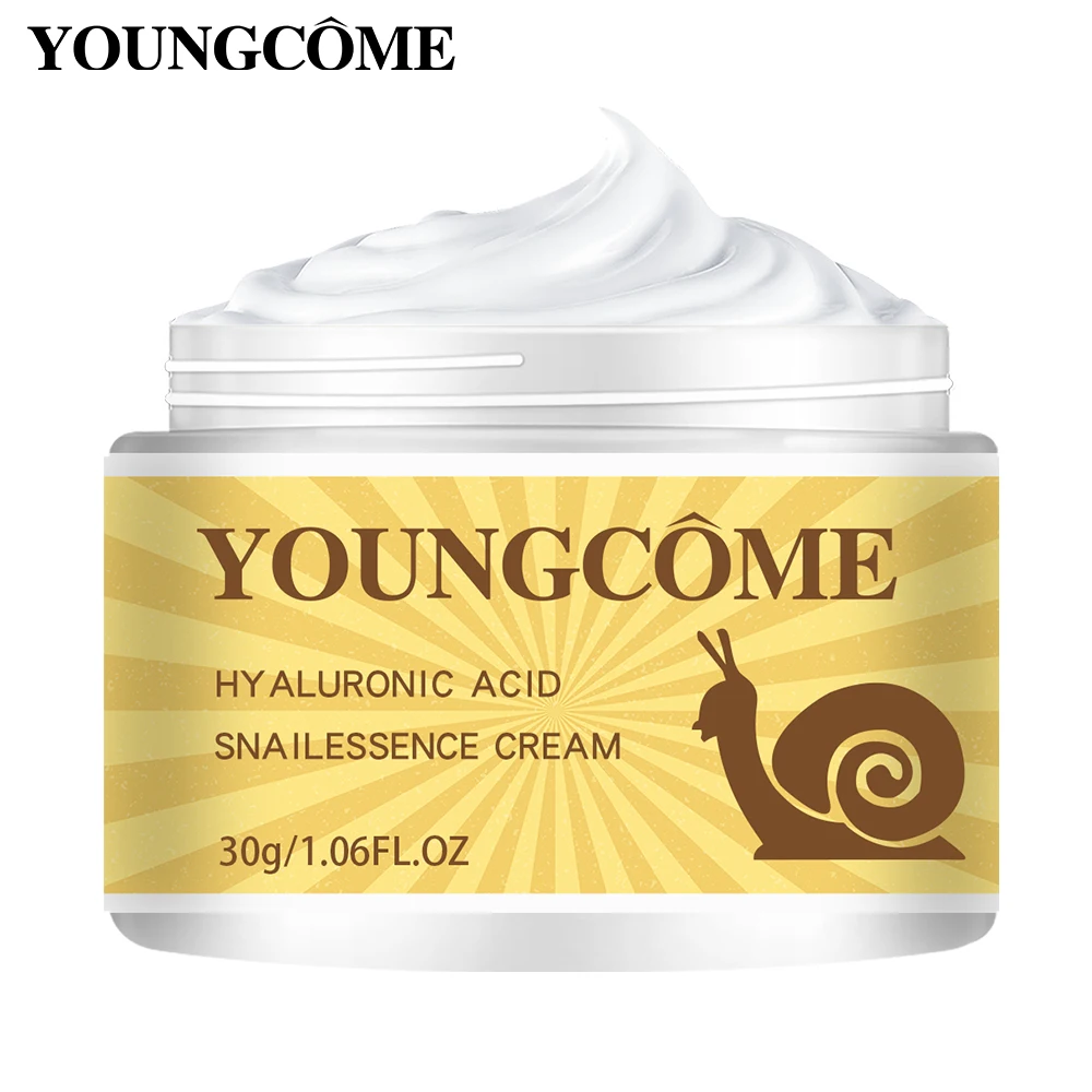 Crema de esencia de ácido hialurónico de caracol, nutre profundamente la piel, mejora la rugosidad, reafirma, repara la piel dañada, arrugas suaves