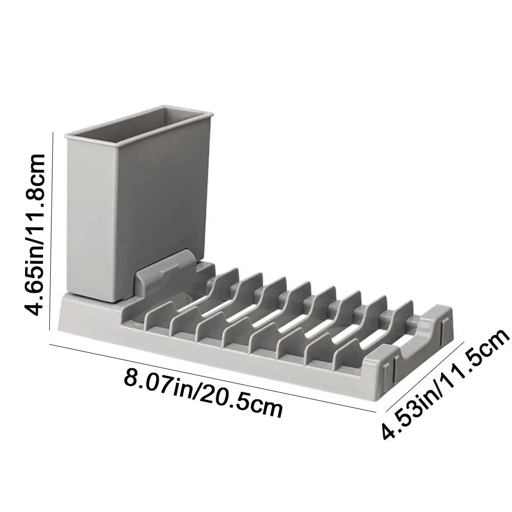 

Plastic Foldable Dish Drying Rack Large Capacity 2 IN 1 Dish Drainer Space-Saving Tableware Storage Rack Bowl and Chopstick
