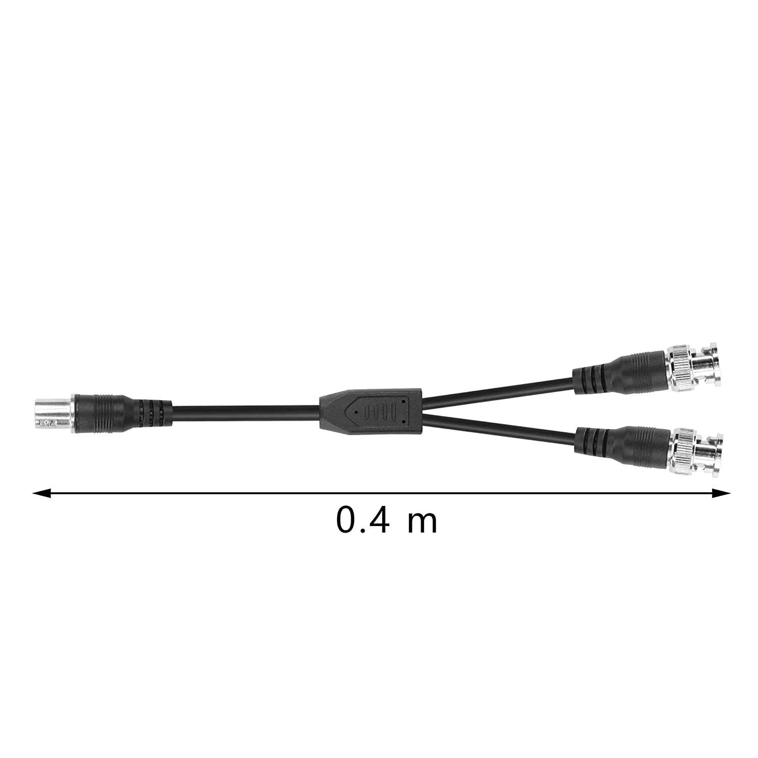 Adapter/rozdzielacz BNC żeńskie na podwójne BNC męskie typu Y do kamer, sprzętu wideo, sond testowych i kabli. — zdjęcie produktu 3