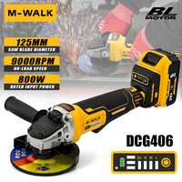 M-WALK 125mm M14 Brushless Angle Grinder Cutting Machine Cordless Electric Angle Grinder Power Tools For Dewalt 20V Battery Pins