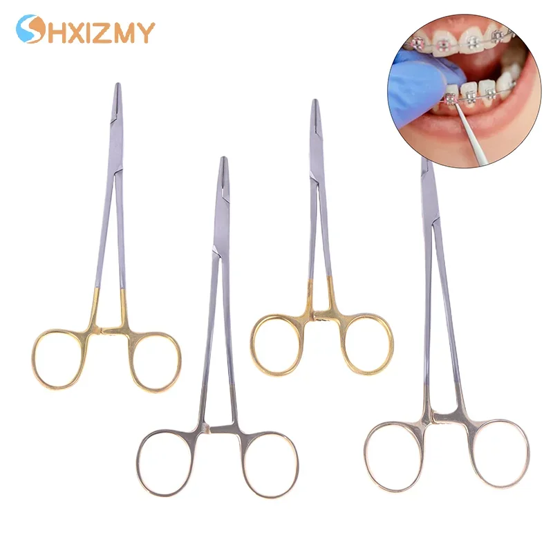 

Gold Dental Needle Holder Pliers Mosquito Tweezer Surgical Instrument For Dental Forcep 12.5cm/14cm/15cm/16cm Oral Instruments