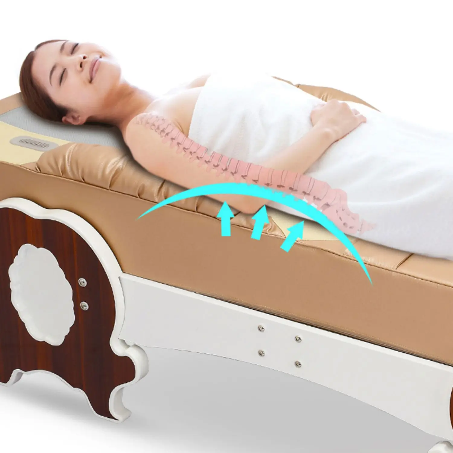 jade stone massage bed Electric massage Track Full Body Jade Thermal Heating Massage chair Bed Roller christmas New Year Gift