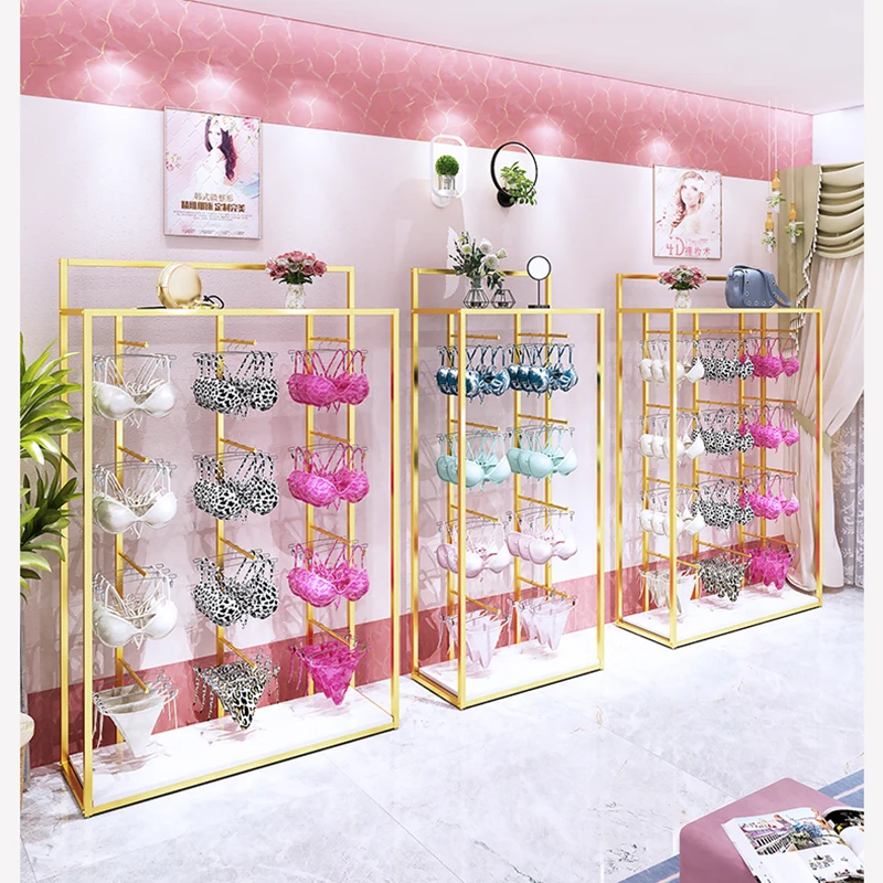 

2025customized.Lingerie Shop Interior Design Decoration Bra Display Stand Underwear Hanging Rack Lingerie Store Display Furnitur