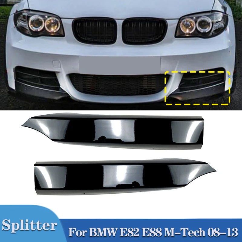 

Pulleco Car Front Bumper Side Splitter Cover Lower Fog Light Air Intake Vent Spoiler Trim Lip For BMW E82 E88 M-Tech 2008-2013