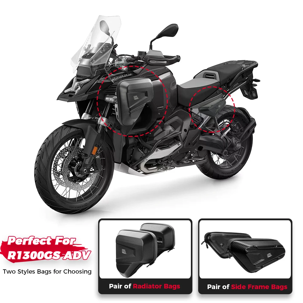 KEMIMOTO 2025 EVA Hard Shell Waterproof Storage Bag For BMW R1300GS GSA Adventure R1300 GS ADV Motorcycles Side Tool Bags