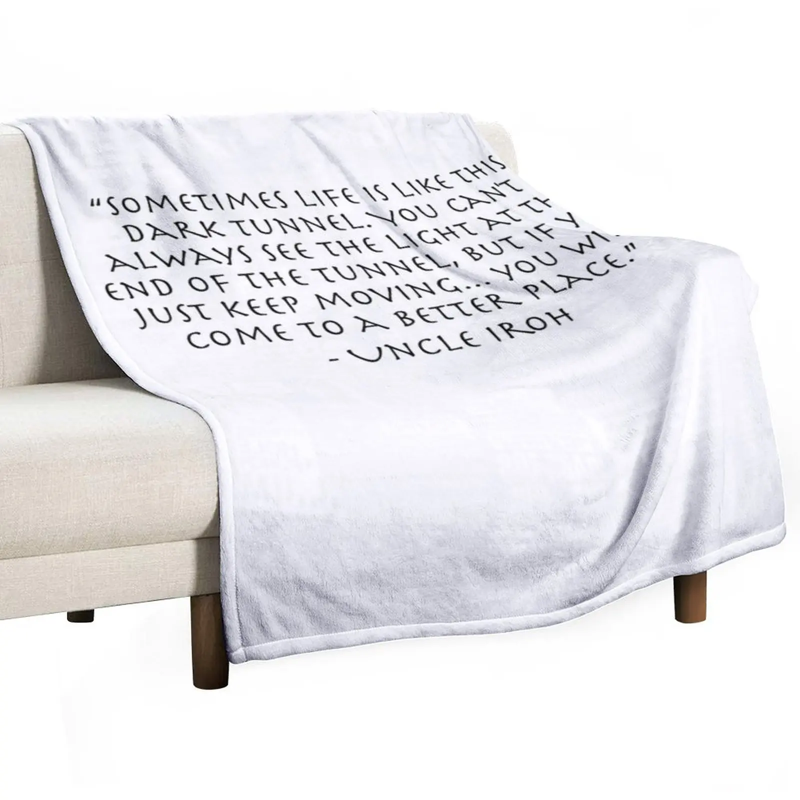 DARK TunnelQuote from Uncle Iroh Throw Blanket Furrys Vintage Soft Plush Plaid Moving Blankets