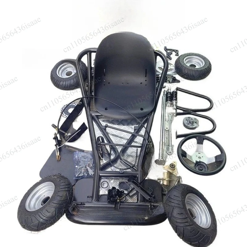 168CC Modified Four Wheel Drift Kart, Full Frame Accessories and Road Tire Assembly
