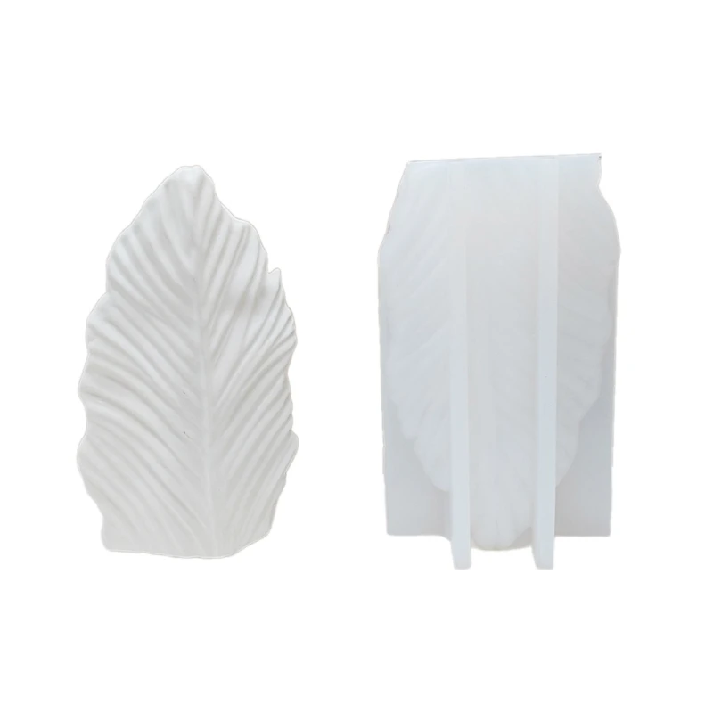 

Innovative Silicone Moulds Fashionable Vase Molds Leaf Shaped Flexible Ornament Molds Unique Flowerpot Moulds for Resin