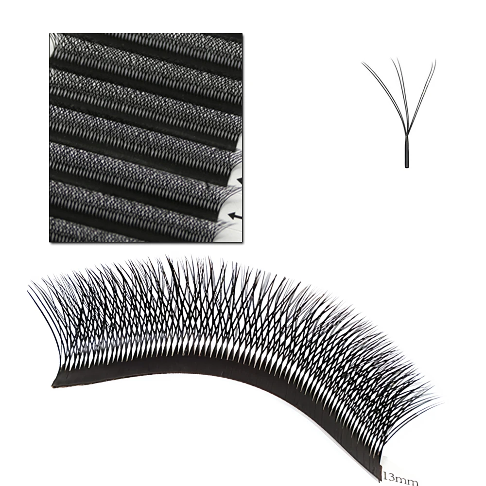 Qbeautylashes Estensioni ciglia a forma di YY Ventole di volume preconfezionate 3DW YY Ciglia individuali Salone professionale Forniture per ciglia finte
