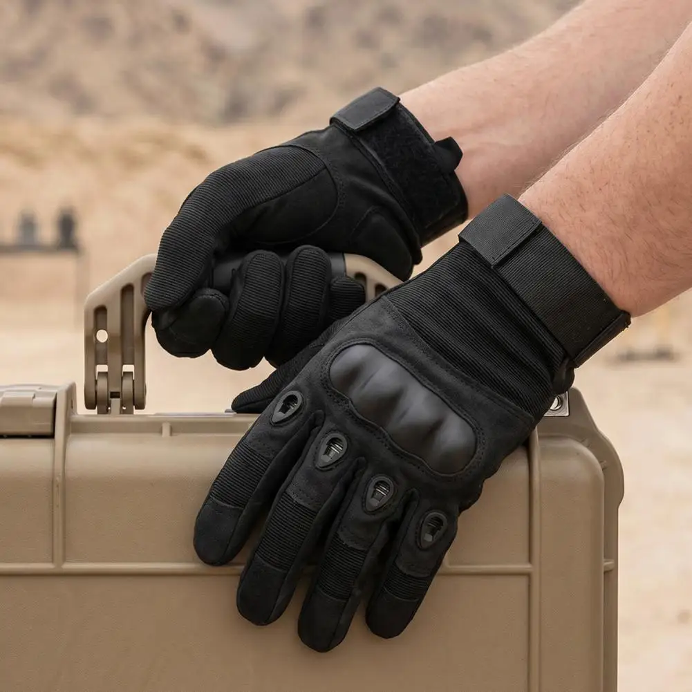 Imagen 5: Guantes para hombre con agarre antideslizante, palma acolchada, para motocicleta, ciclismo, fitness, levantamiento de pesas, deportes al aire libre, guantes de entrenamiento transpirables