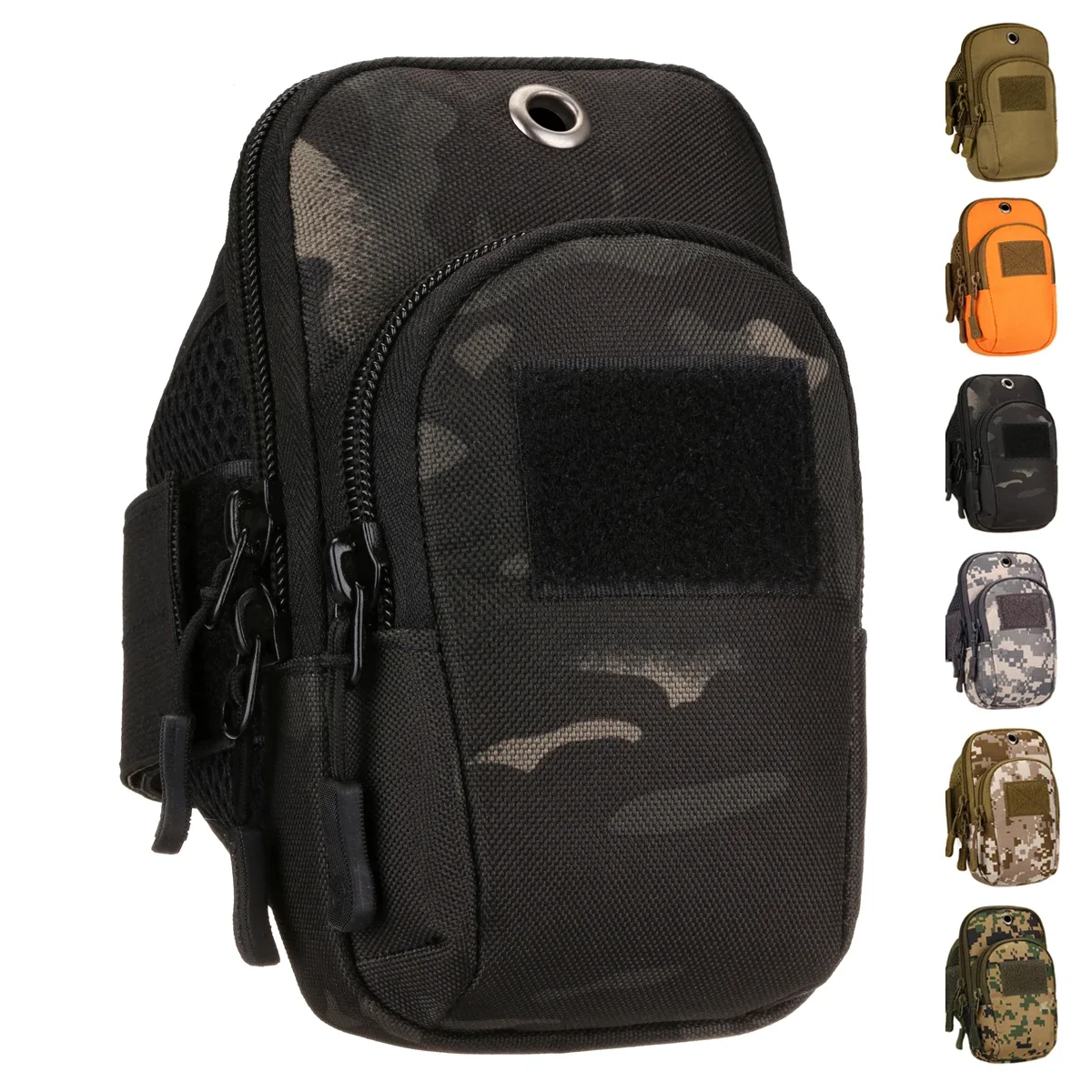 Men Wrist Arm Bag Pack Nylon Accessory Camouflage Pocket  Assault Cigarette Pocket Cell/Mobile Phone Case Running Bags