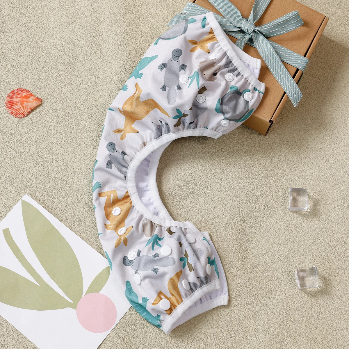 Elinfant 1-częściowe pieluchy do pływania dla niemowląt Wielokrotnego użytku, nadające się do prania, regulowane do lekcji pływania Prezenty na baby shower Baby Boy Girl Swim Nappy