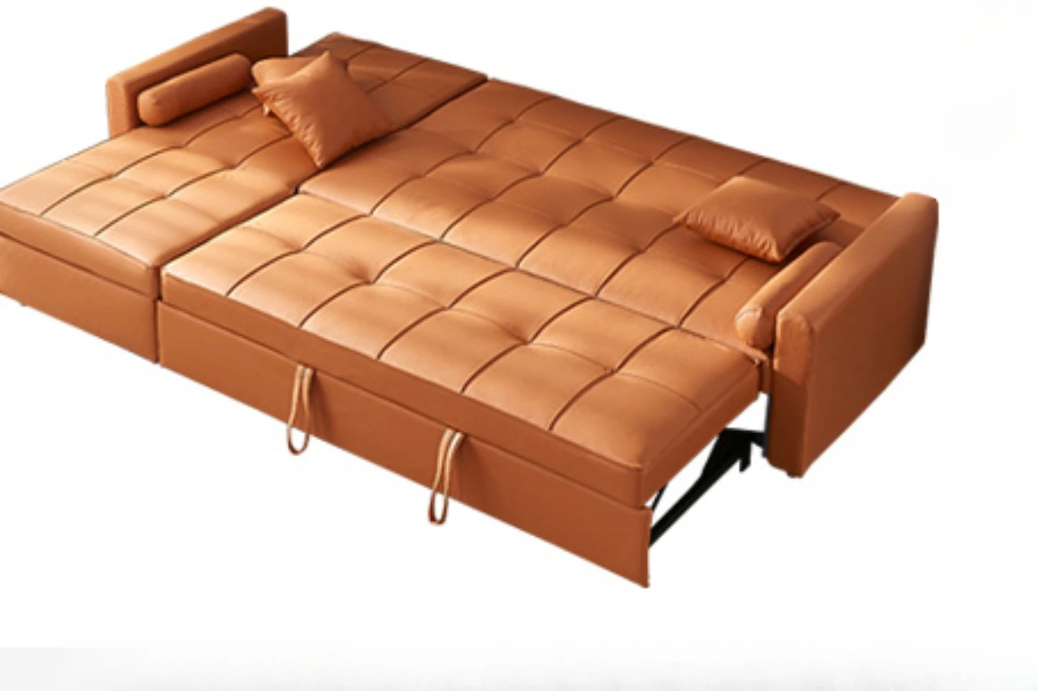 Sofa bed with noble consort, Nordic small unit storage, foldable orange sofa, light luxury