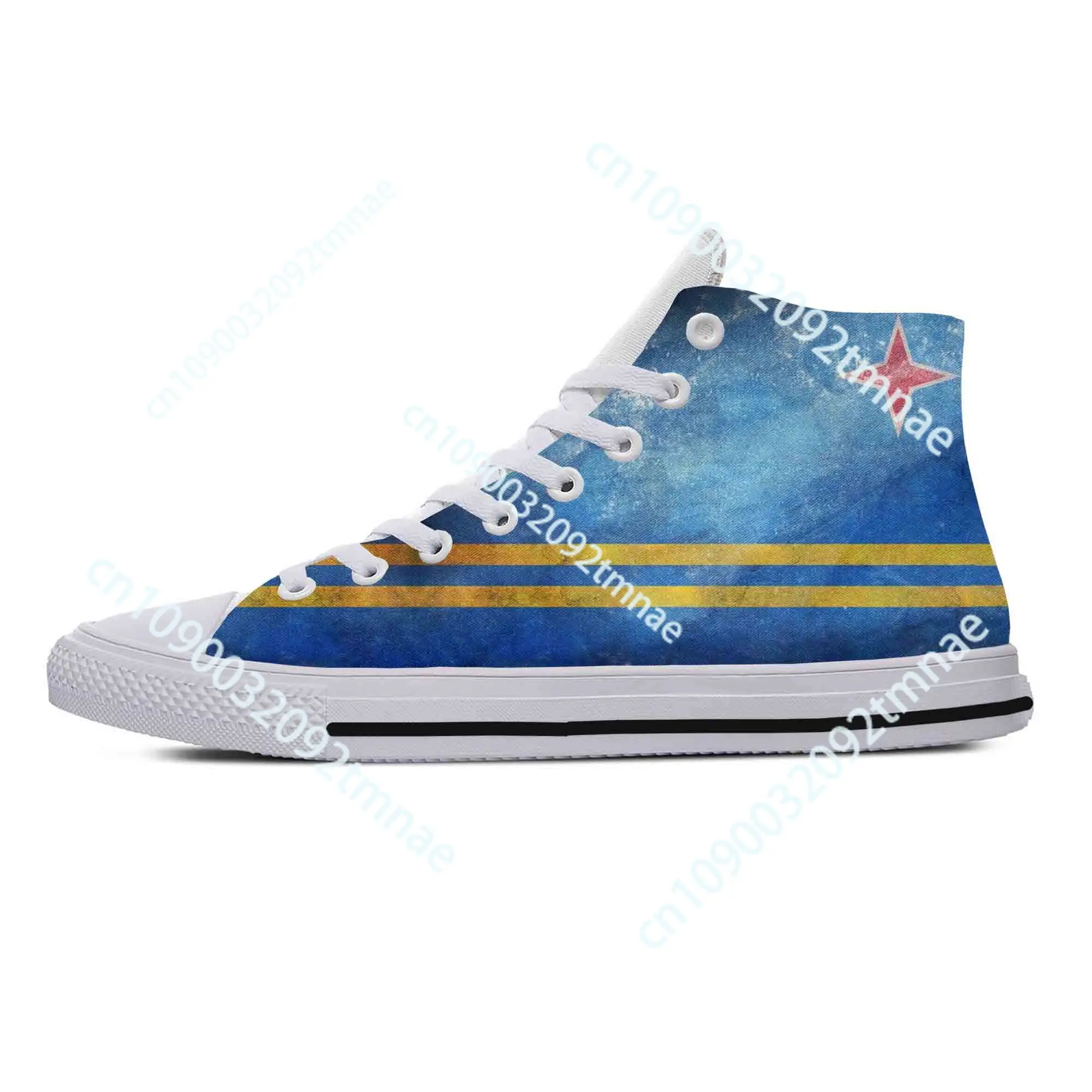 

Aruba Flag Patriotic Pride Fashion Funny Popular Casual Cloth Shoes High Top Comfortable Breathable Custom Men Women Sneakers