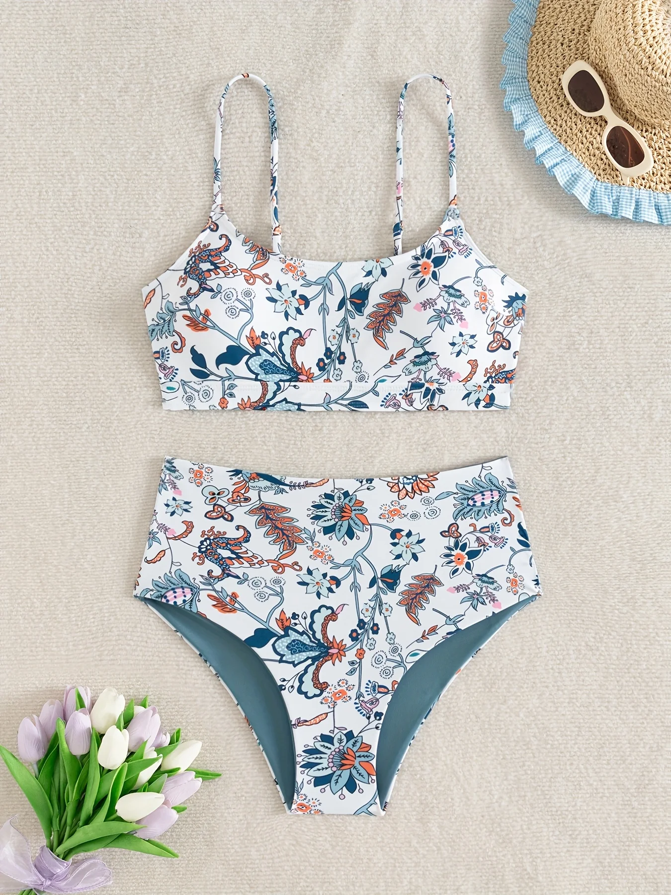 ZTVitality High Waist Floral Print Bikini Set 2025