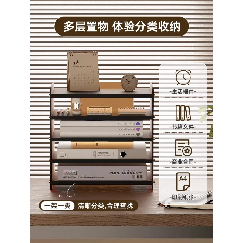 

Desk File Storage Rack Desktop Finishing Desk Shelf Office Station Renovation Artifact