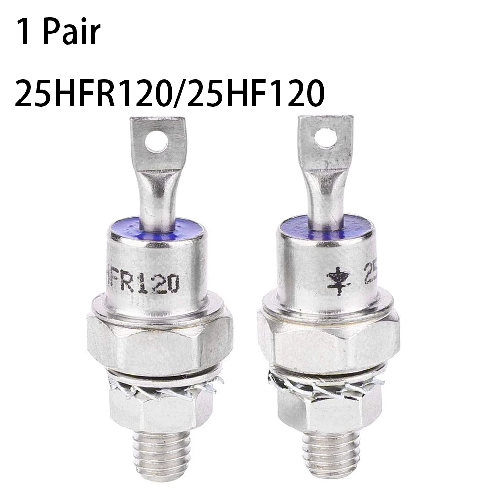 1 пара 25HFR120/25HF120 Выпрямитель Диод вперед/обратная полярность 25A для зарядки аккумулятора преобразователь сварочный аппарат управление двигателем-