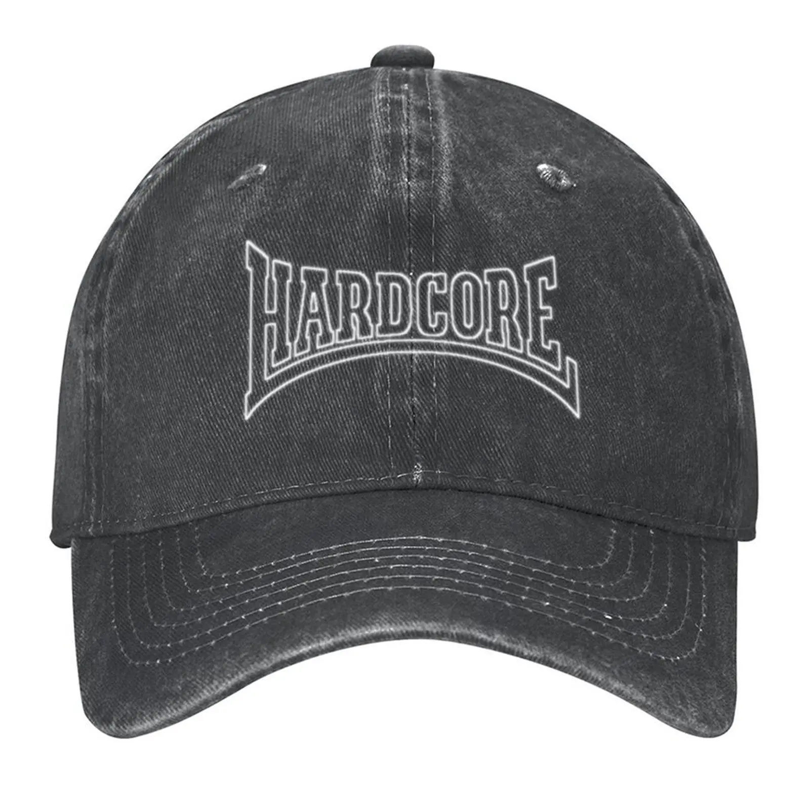 

Hardcore - White Neon Logo Baseball Cap Beach Outing sun caps winter hats for men Funny hats For Men Women's