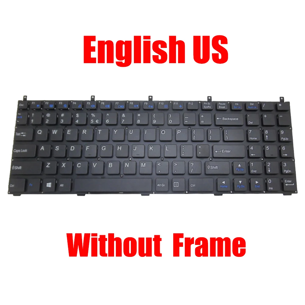 Laptop Keyboard For Prostar P150HM P150HM1 P150HMX P151HM P151HM1 P170HM P170HM3 P175EM1 P180HM English US Black Without Frame